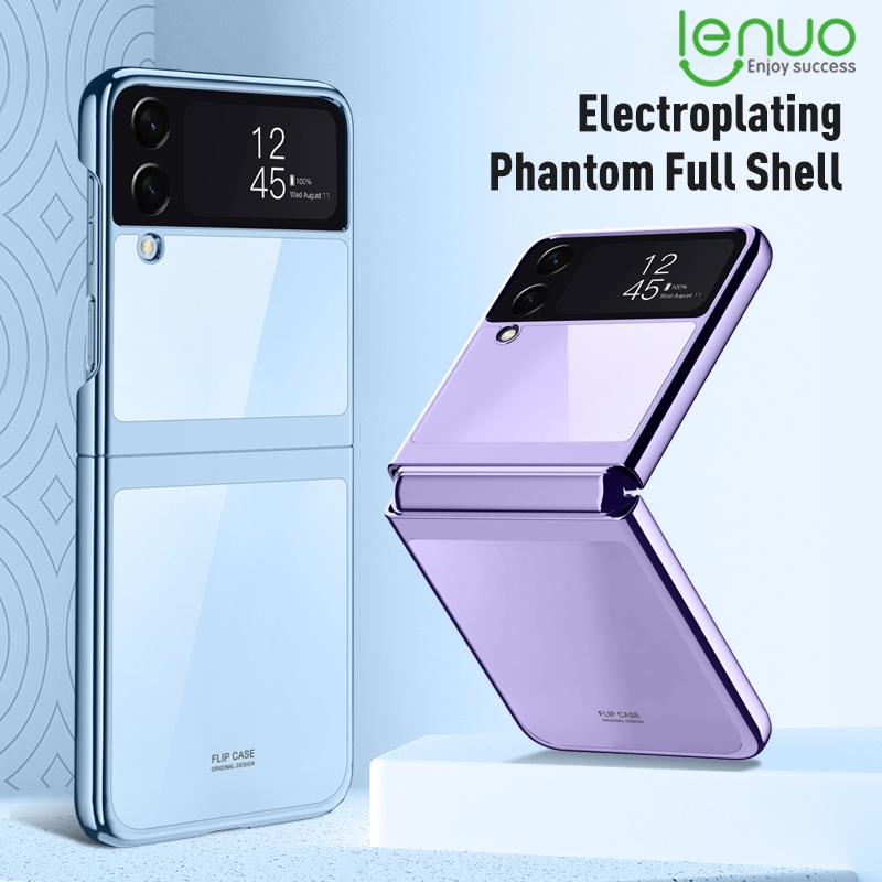 Ốp điện thoại LENUO mạ chống sốc sang trọng bảo vệ toàn diện cho Samsung Galaxy Z Flip 4