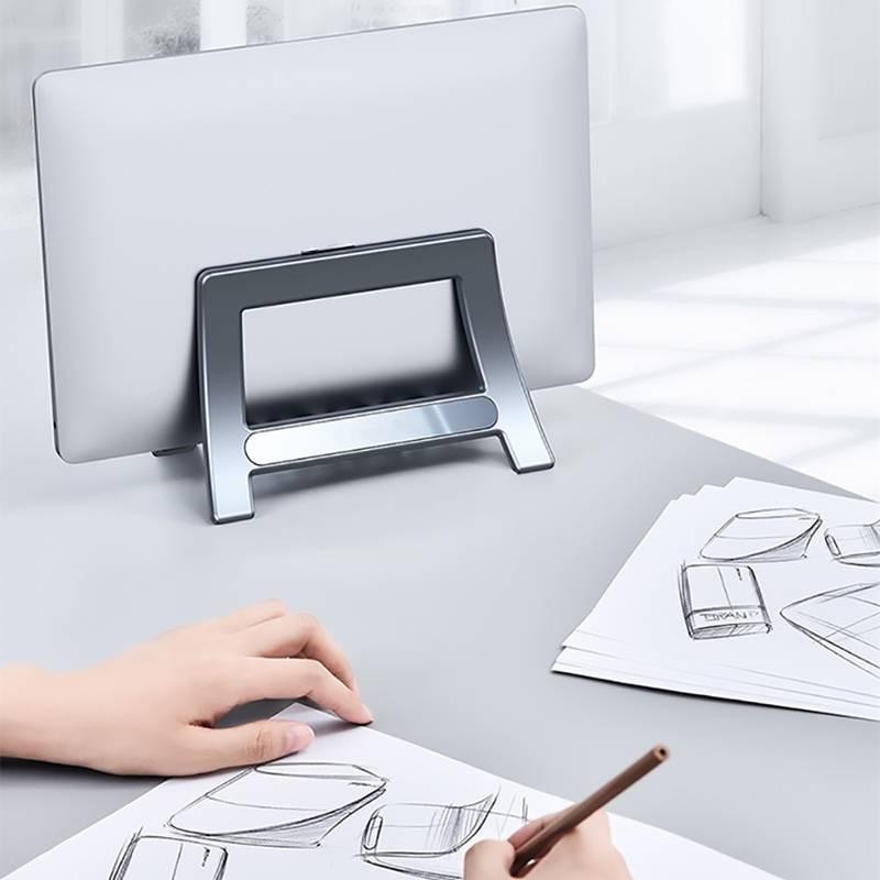 Dllencase Plastic Vertical Laptop Stand  Air/Pro 16 13 15 iPad Gravity adjustment Desktop Holder A121