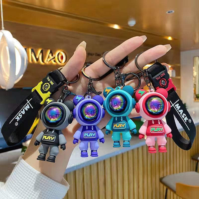 Móc Khóa Hình Gấu Hoạt Hình Dễ Thương Sáng Tạo