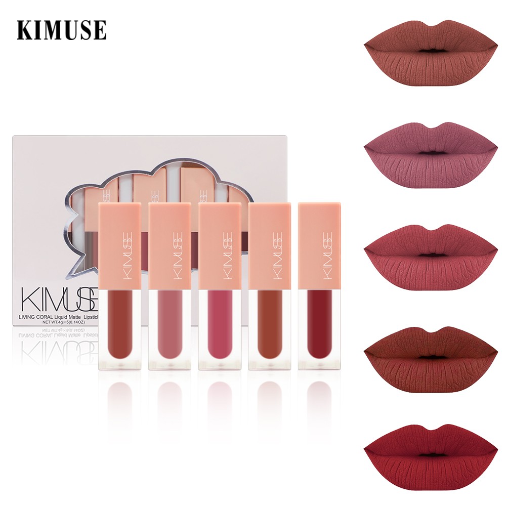 Set 5 Son Kem Kimuse Màu Lì Lâu Trôi 130g | BigBuy360 - bigbuy360.vn
