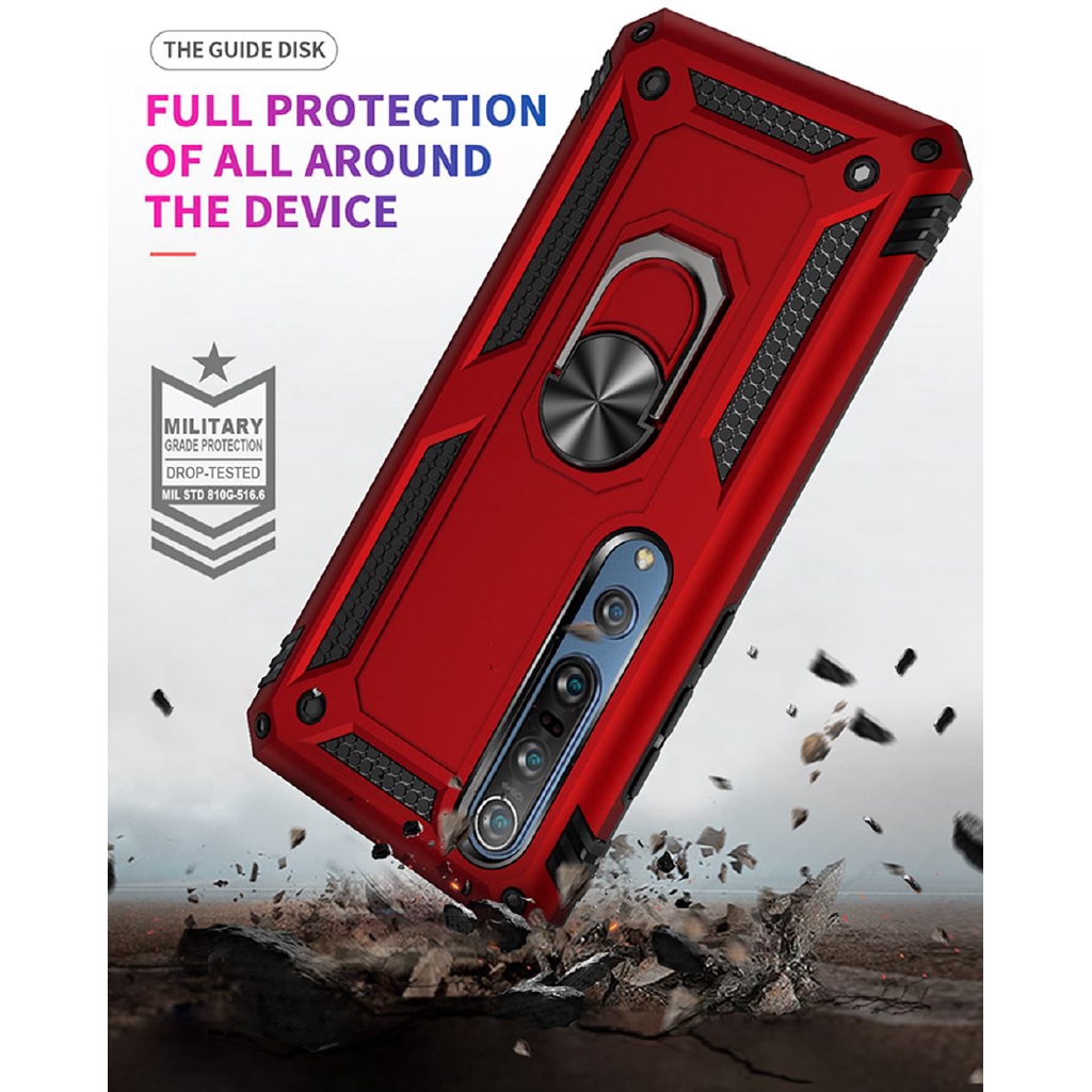 Ốp Điện Thoại PC Cứng Kèm Vòng Khuyên Đỡ Chống Sốc Cho Xiaomi Mi 10 Pro / Mi10 5G