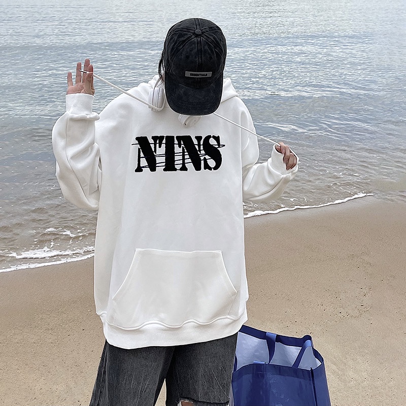 NRVP Áo Hoodie Nữ Tay Dài Dáng Rộng Thời Trang Phong Cách Hàn Quốc