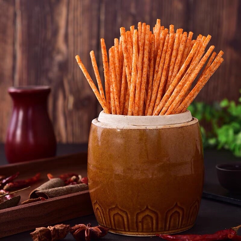 Tăm cay đen, bim que cay đen Aluowa  Tiệm ăn vặt ĂN LÀ MÊ