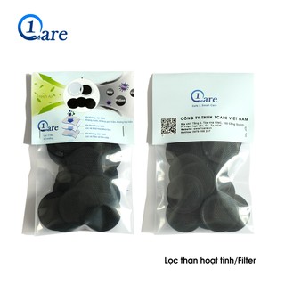 Gói 60 miếng lọc than hoạt tính khẩu trang nhựa 1Care Pro