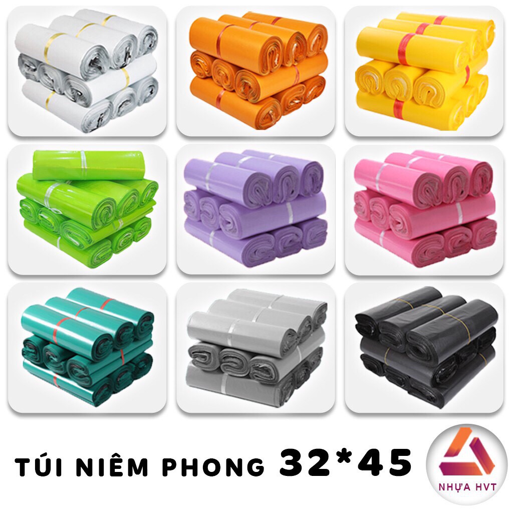 Combo 100 túi gói hàng niêm phong CAO CẤP thông dụng size 32x45cm 38X52cm có sẵn lớp dán tiện lợi