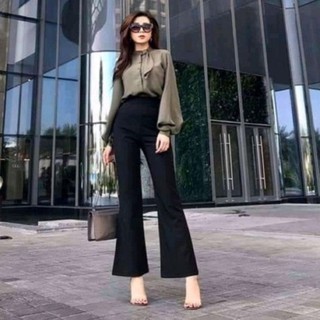 Quần ống loe công cở vải tuyết mưa cao cấp