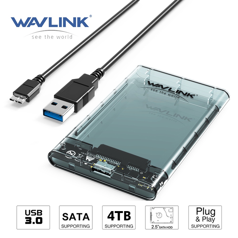 Vỏ ổ cứng SATA Wavlink USB 3.0 cho ổ cứng SSD 2,5 '