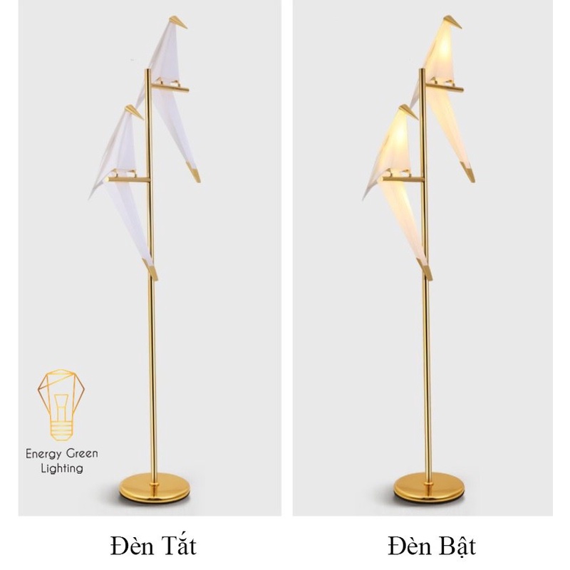 Đèn Cây Đứng 2 Chim Hạc Cao Cấp Energy Green Lighting DB-C2 - Cao 182cm  - Trang Trí Phòng Khách,Phòng Ngủ,Đọc Sách