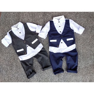 Sét bộ sơ mi vest công tử cho bé trai