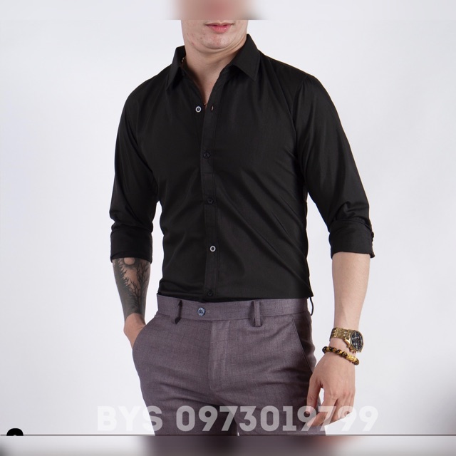 Sơ Mi Nam Dài Tay Màu Trăng chất lụa thái mịn mềm không nhăn đường chỉ may kĩ càng | BigBuy360 - bigbuy360.vn