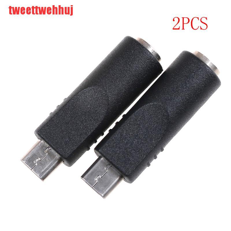 DC Bộ 2 Đầu Chuyển Đổi Từ Cổng 3.5mm X 1.1mm Sang Micro Usb 5 Pin