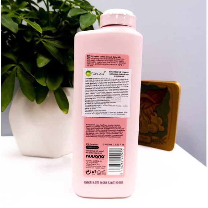 [400ml] Sữa Dưỡng Thể Hương Cam Quýt Và Đào Dicora Urban Fit Body Milk Vitamin C Citrics &amp; Peach