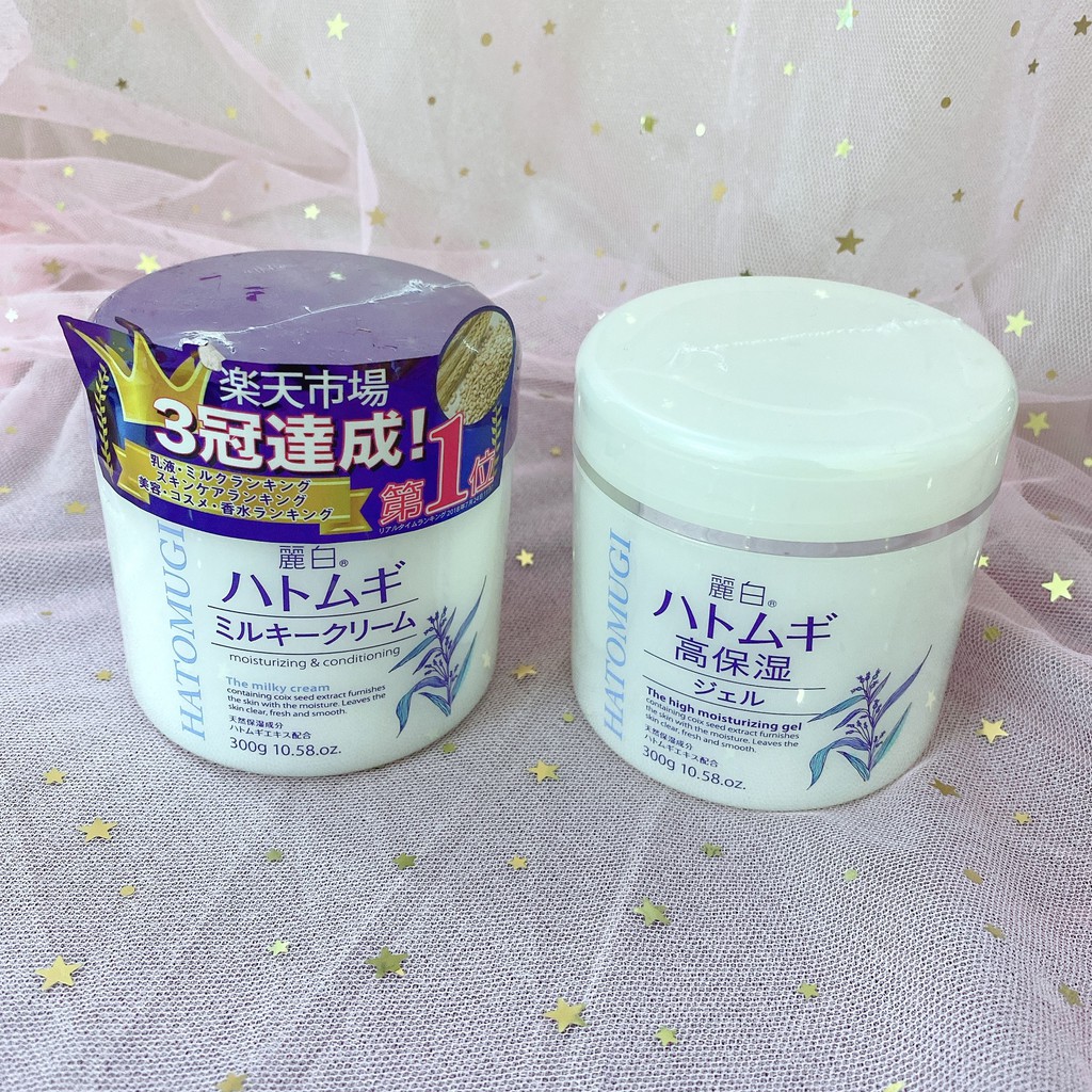 Kem dưỡng ẩm, làm trắng da Hatomugi moisturizing hũ 300g