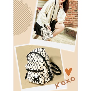 [ẢNH THẬT] Túi xách nữ Balo mini trắng MLB xuất xịn cá tính đeo chéo, đeo vai