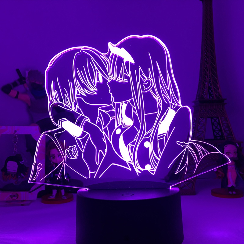 Đèn ngủ bóng LED Franxx Zero Two 02 cảm ứng chạm cổng USB trang trí nhà cửa
