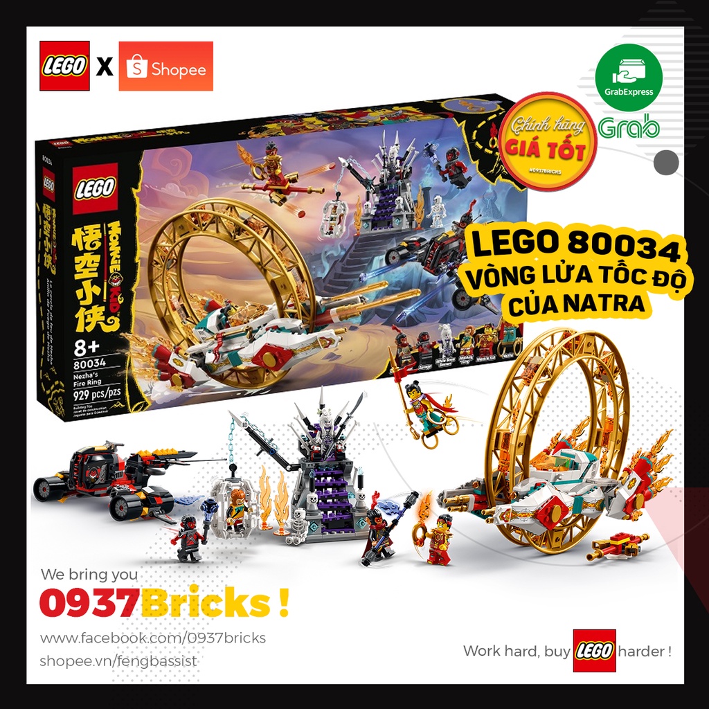 LEGO 80034 Tàu bay Phong Hỏa Luân của Natra Nezha's Fire Ring 0937Bricks