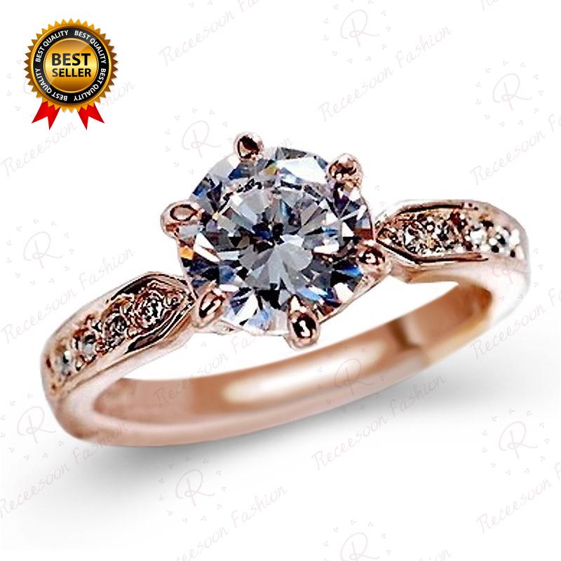 Nhẫn đính đá zircon thời trang cho nữ