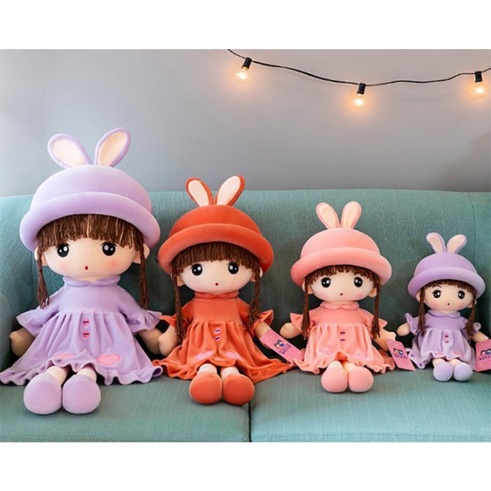 [ Bán Chạy] Búp Bê Bông Gấu Bông Thú Nhồi Bông Cho Bé Kích Thước 45cm Và 60cm Chất Liệu Nhung Mềm
