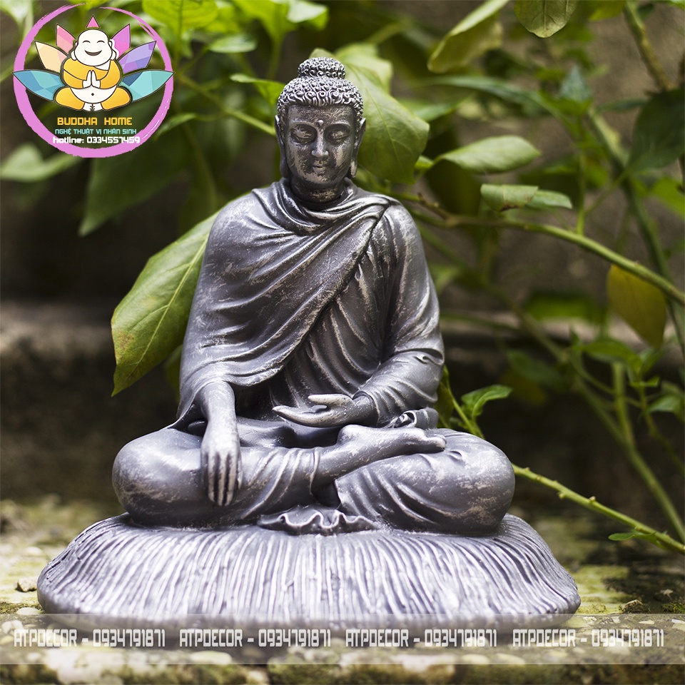 Tượng đá xám Bổn Sư Thích Ca 21 cm
