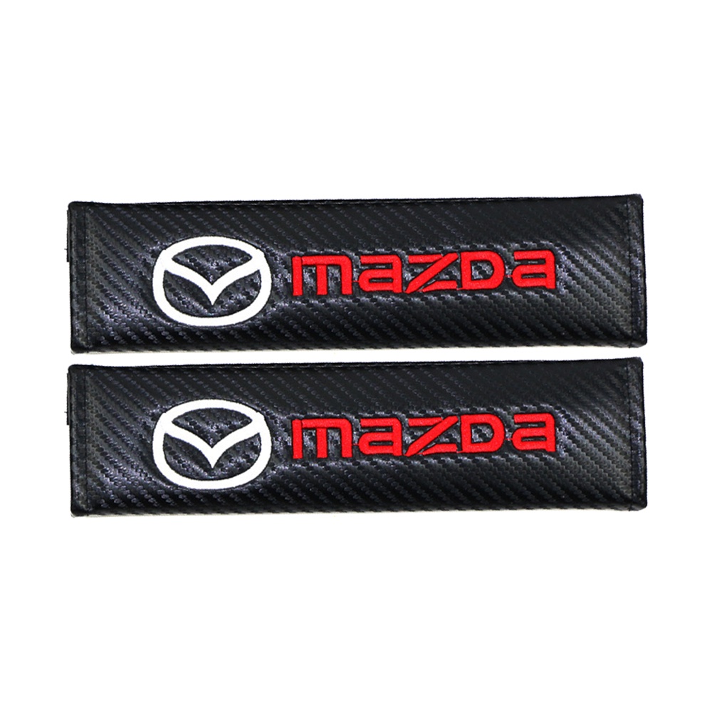 GTIOATO BọC DâY An ToàN Xe HơI DâY Đai An ToàN Ô Tô Đệm Bọc Dây Đai An Toàn Xe Hơi Sợi Carbon ChốT CàI DâY An ToàN Xe Ô Tô Phụ KiệN Ô Tô Cho Mazda 3 5 CX7 MX5 6 Wagon CX5 2 RX7 CX30 CX-3 CX8 CX3 Atenza BT50 323 Axela CX9 RX8