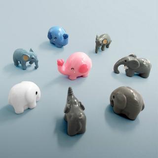 2 Chiếc Kawaii Voi Tượng Trang Trí Đám Cưới Cây Cảnh Thu Nhỏ Vườn Cổ Tích Đồ Trang Trí Nhựa Thủ Công Động Vật Tượng Đồ Chơi Trang Trí Nhà