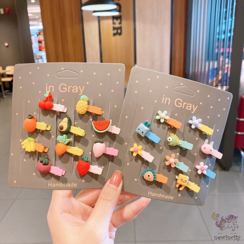 Phụ kiện kẹp tóc hình hoạt hình xinh xắn cho bé gái