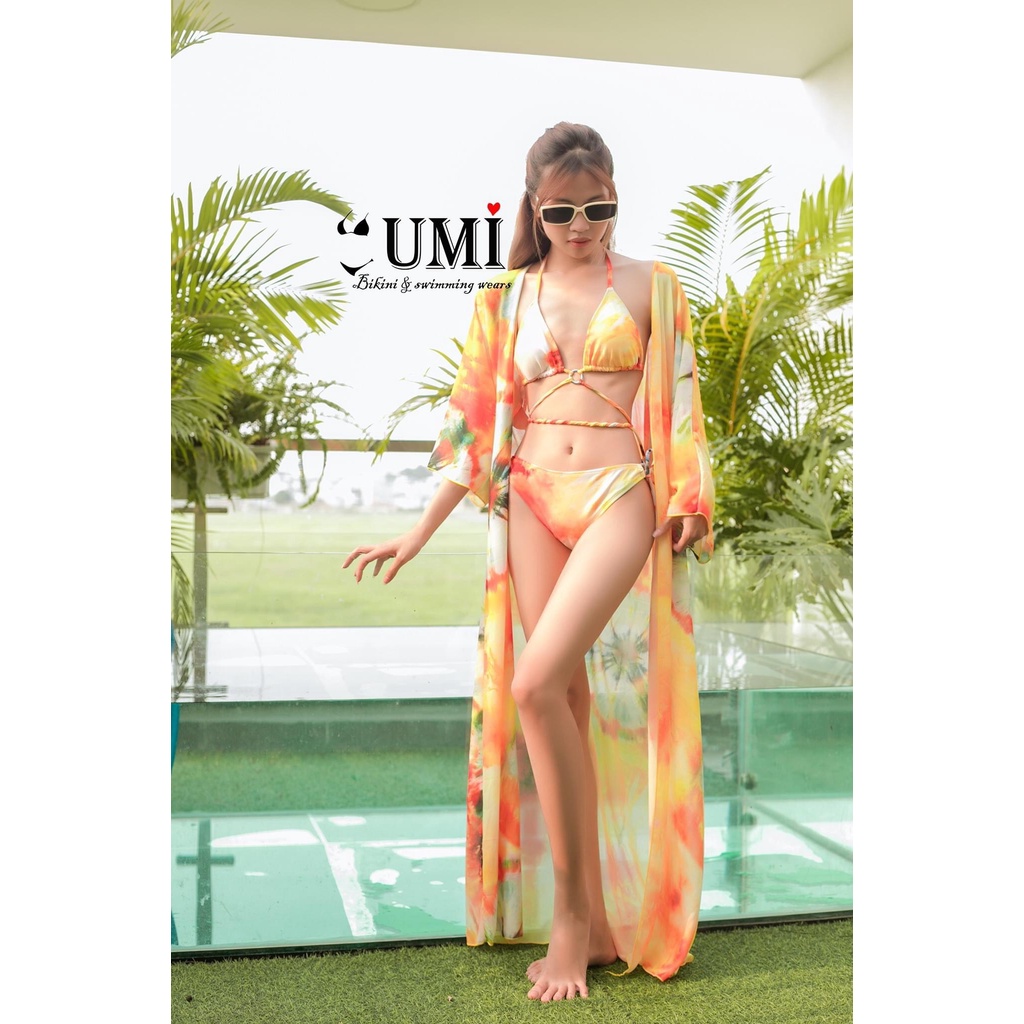 Bikini Nữ 2 Mảnh Khăn Choàng Khoác Ngoài Đồ Bơi Nữ Bin Sports BHV143