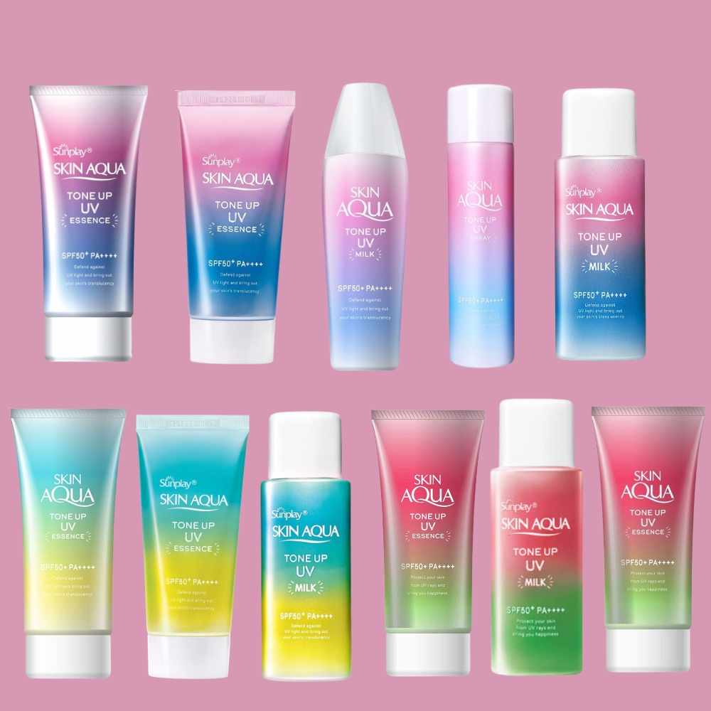 Kem chống nắng nâng tone Skin Aqua Tone Up UV Essence SPF50+ PA++++ Bản nội địa Nhật và sản xuất tại Việt Nam