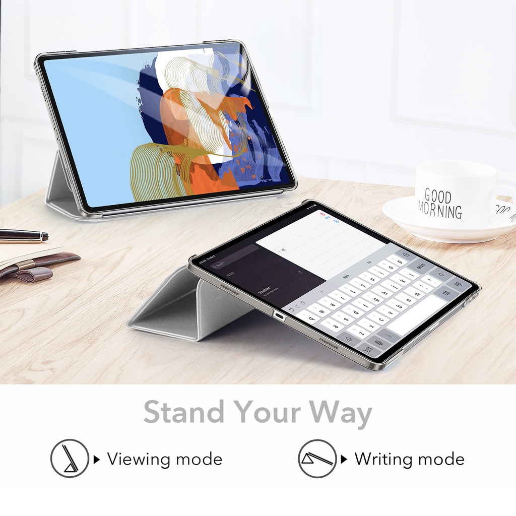 Bao Da Máy Tính Bảng Nắp Gập Ba Khúc Thông Minh ESR Yippee Cho iPad Pro 11 /12.9 iPad Pro 2021