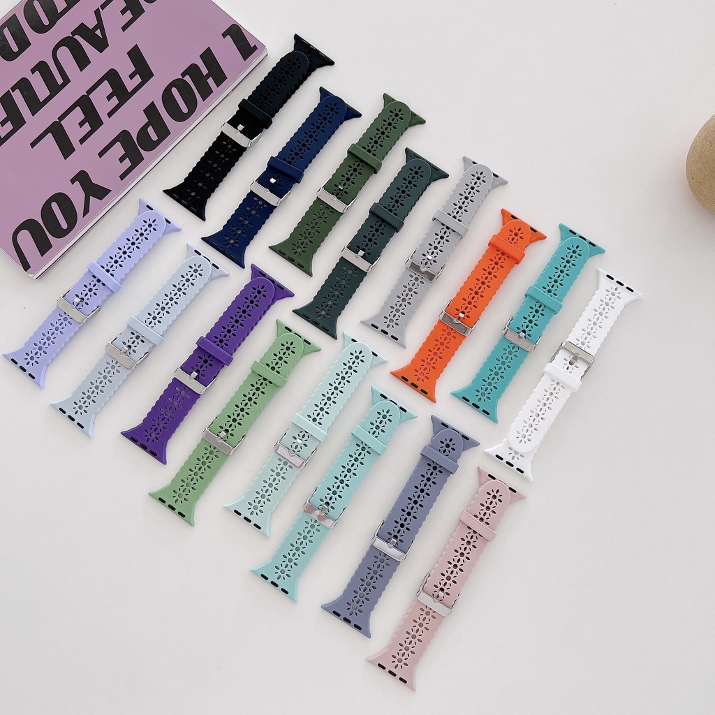 Dây Đeo Silicon Mềm Thay Thế Cho Đồng Hồ Thông Minh iwatch series 49mm 45mm 44mm 42MM 41mm40MM 38mm ultra 8 7 6 SE 5 4 3 2 t500 Pro / d20