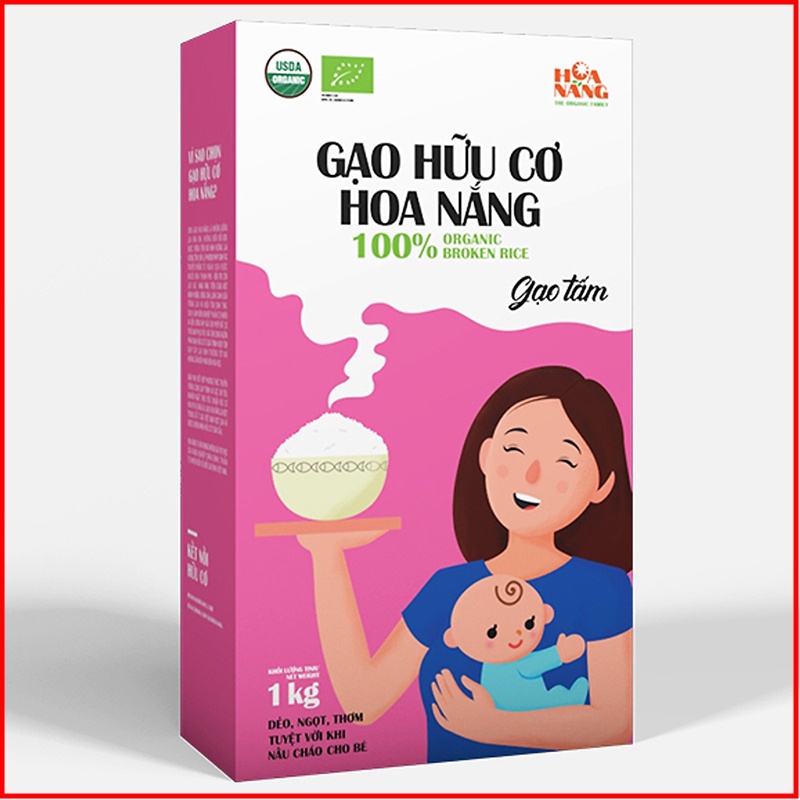 Gạo Tấm Hữu Cơ Hoa Nắng Hộp 1Kg