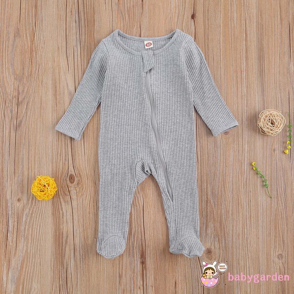 Jumpsuit Tay Dài Hoạ Tiết Kẻ Sọc Cho Bé 0-6 Tháng Tuổi