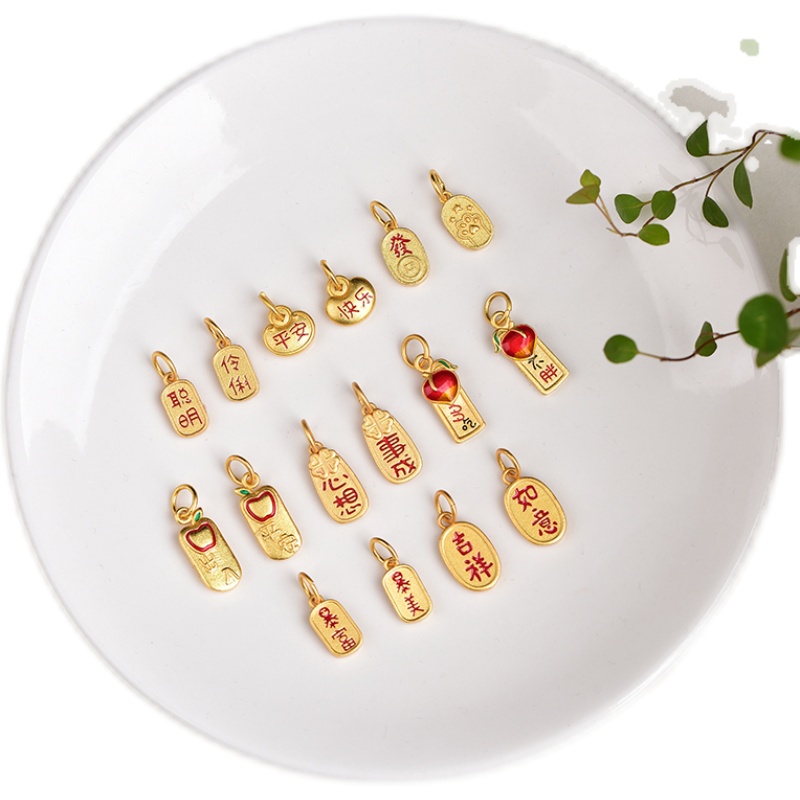 Mặt Dây Chuyền Tráng Men Mạ Vàng 14k Nhiều Màu Sắc Dùng Làm Vòng Tay diy