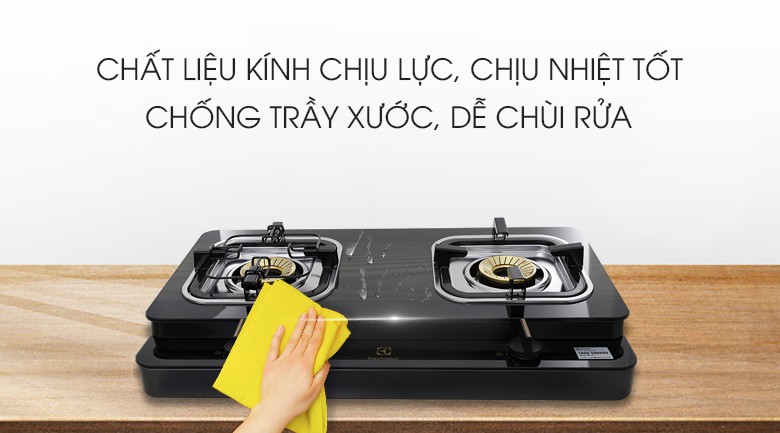 Bếp gas đôi Electrolux ETG727GKR Hàng Trưng Bày- đánh lửa mengato  tiết kiệm gas 20%