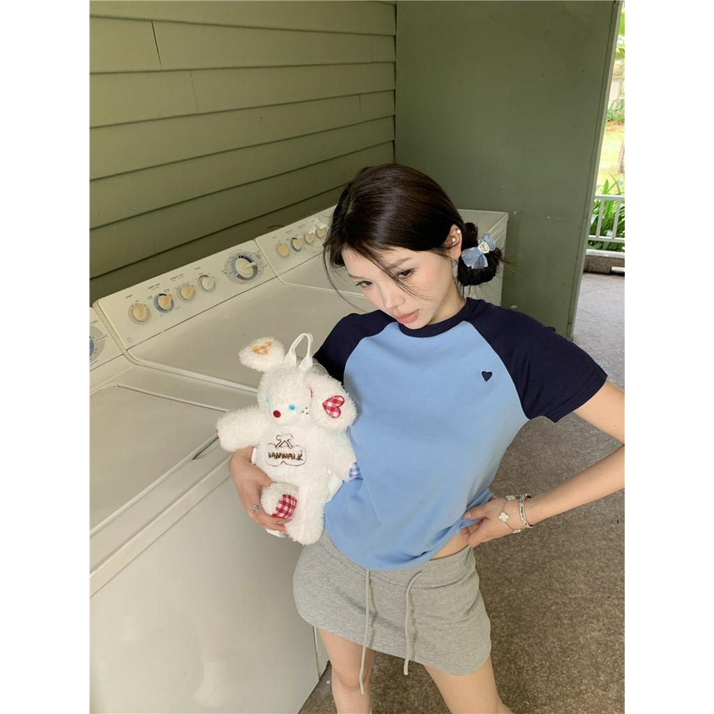 Áo Thun Dáng Ôm Màu Sắc Tương Phản Thời Trang 63184