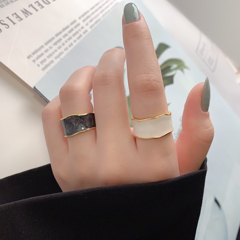 Nhẫn mở đeo ngón trỏ R10 thiết kế đơn giản cá tính thời trang R10