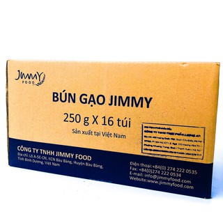 Thùng 16 Gói Bún Jimmy - Thùng 16 Gói Bún Bò Huế Jimmy - Thùng 16 Gói Bún Gạo Lứt Jimmy - Tôm Vàng