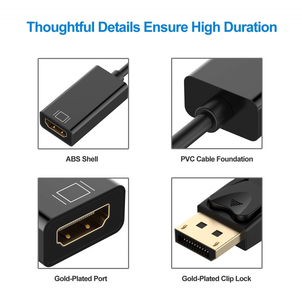Cáp chuyển đổi từ cổng DP HDMI đực sang HDMI cái | BigBuy360 - bigbuy360.vn
