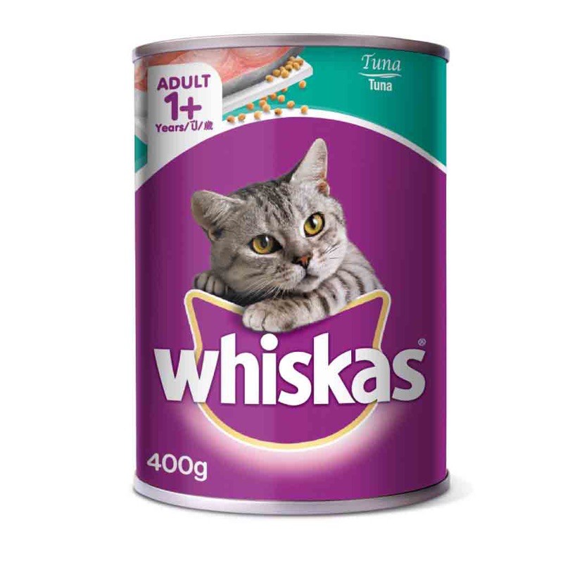 Pate đóng hộp Whiskas vị cá biển cho mèo cưng lon 400g – Boss Garden