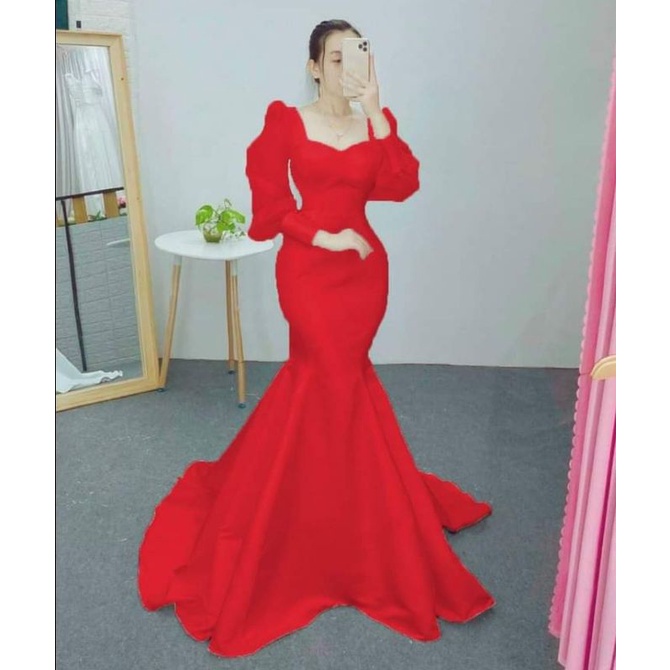 váy body hở lưng dây ngoc đuôi cá