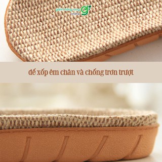 Dép cói đi du lịch,văn phòng,trong nhà phong cách Bắc Âu đế mềm nhẹ, êm tiện lợi