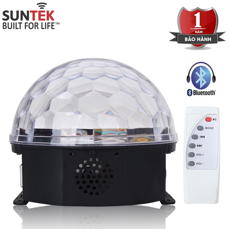 Đèn LED Chiếu Vũ Trường Cảm Ứng Nhạc kiêm Loa Bluetooth SUNTEK - Có điều khiển từ xa - Bảo hành 12 tháng