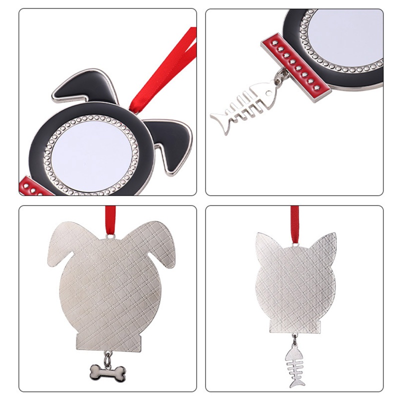 Mojito Khay Đựng Mặt Dây Chuyền Bezel Hình Đầu Chó Mèo Dễ Thương