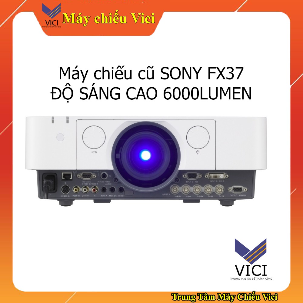 Máy chiếu cũ Sony VPL-FX37 cường độ sáng cao 6000 ansi lumen, Đèn còn 1500 giờ sử dụng