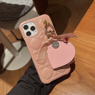 Ốp iphone da Kèm tim dành cho Iphone 12Pro Max / 11 Pro Max