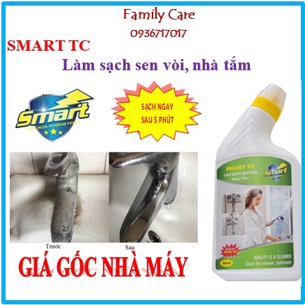 SMART TC :Làm Sạch Sen, Vòi Inox- Tẩy Cặn Canxi, Vết Nước Cứng, Vết Bẩn Lâu Ngày