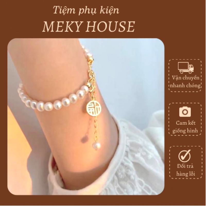 Lắc tay ngọc trai nhân tạo thời trang dành cho nữ