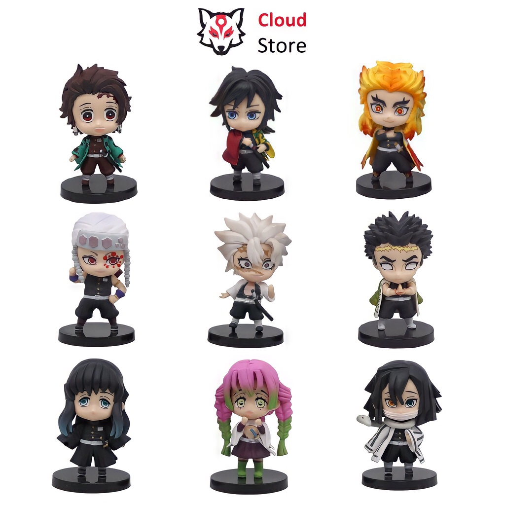 Mô hình Kimetsu No Yaiba CLOUD STORE cao 7cm rộng 4.5cm, figure anime thanh gươm diệt quỷ chibi chính hãng, chibi Yaiba