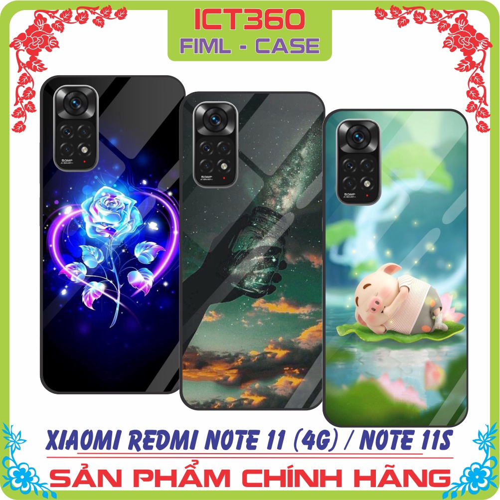 Ốp lưng kính Xiaomi Redmi Note 11 (4G) - Redmi Note 11S ( Máy Việt Nam) - Nhận in ảnh theo yêu cầu
