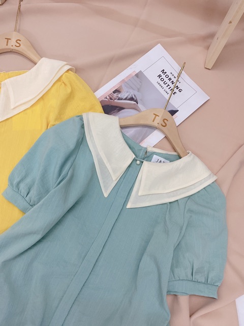 [Mã WA1599 giảm 15% đơn 99k] ÁO SƠ MI NỮ THIẾT KẾ CỔ SEN BE SANG TRỌNG A1055 | BigBuy360 - bigbuy360.vn